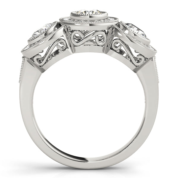 Round Three-Stone Diamond Engagement Ring · 1.44 ct tw