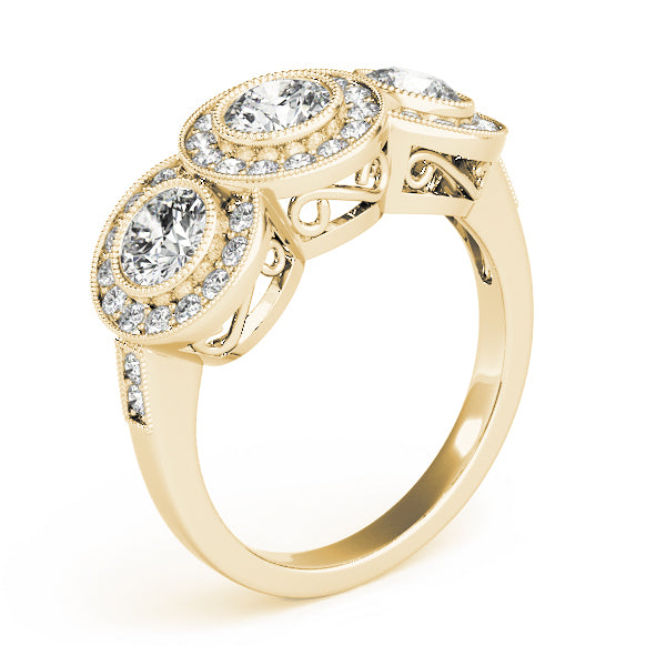 Round Three-Stone Diamond Engagement Ring · 1.44 ct tw