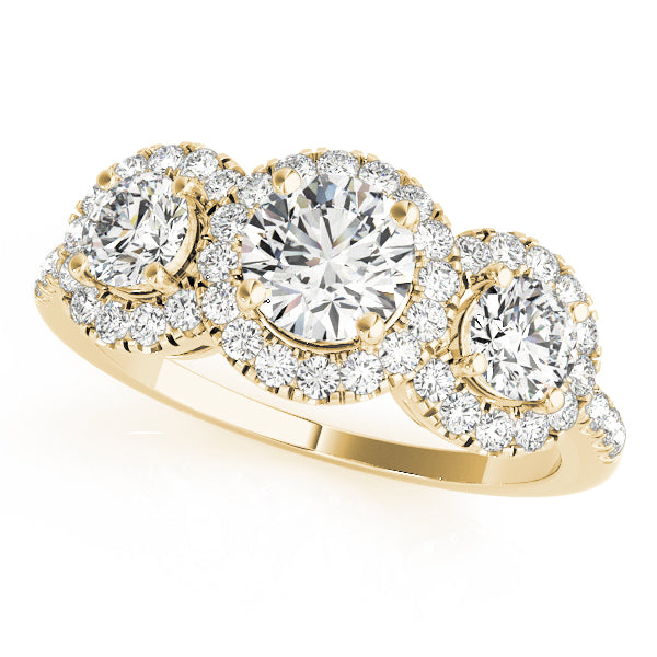 Round Three-Stone Diamond Engagement Ring · 1.14 ct tw