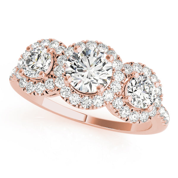 Round Three-Stone Diamond Engagement Ring · 1.14 ct tw