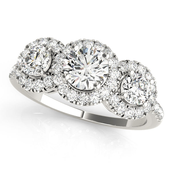 Round Three-Stone Diamond Engagement Ring · 1.14 ct tw