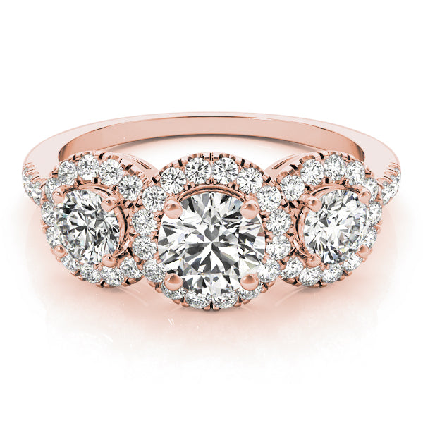 Round Three-Stone Diamond Engagement Ring · 1.14 ct tw