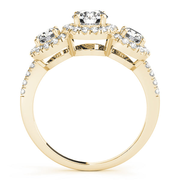 Round Three-Stone Diamond Engagement Ring · 1.14 ct tw