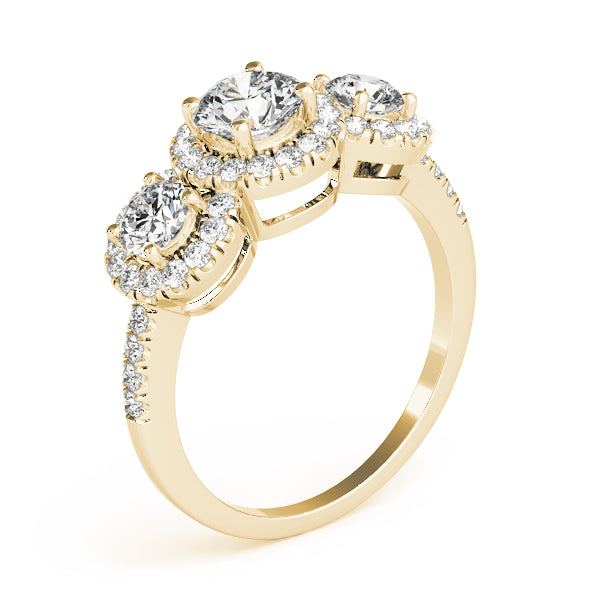 Round Three-Stone Diamond Engagement Ring · 1.14 ct tw