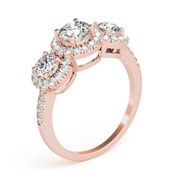 Round Three-Stone Diamond Engagement Ring · 1.14 ct tw