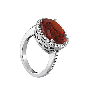Oval Gemstone Fashion Ring · 0.34 ct tw