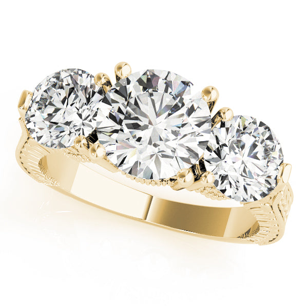 Round Three-Stone Diamond Engagement Ring · 2.90 ct tw