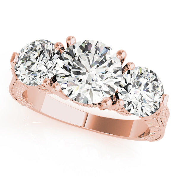 Round Three-Stone Diamond Engagement Ring · 2.90 ct tw