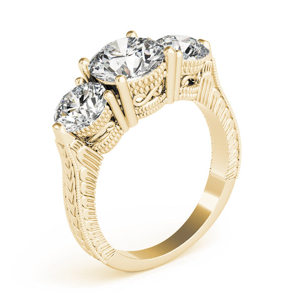 Round Three-Stone Diamond Engagement Ring · 2.90 ct tw
