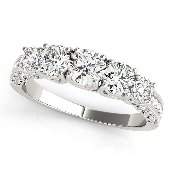 Round Prong Set Diamond Wedding Band · 1.14 ct tw