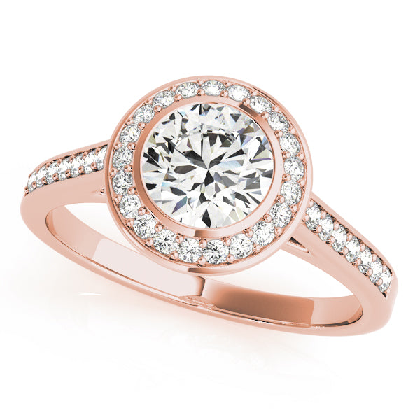 Round Halo Diamond Engagement Ring · 1.25 ct tw