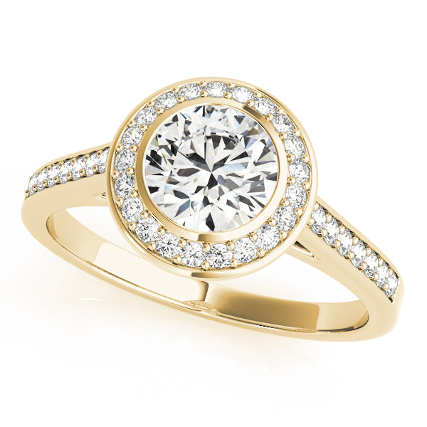Round Halo Diamond Engagement Ring · 1.49 ct tw