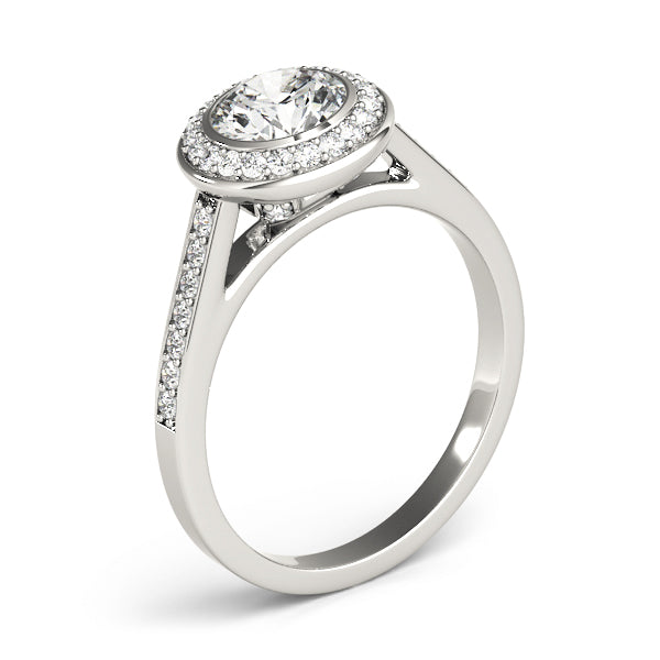 Round Halo Diamond Engagement Ring · 1.25 ct tw