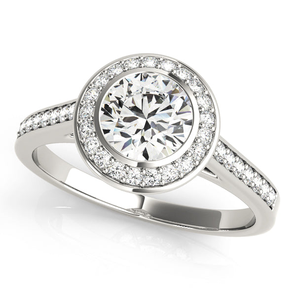 Round Halo Diamond Engagement Ring · 1.25 ct tw