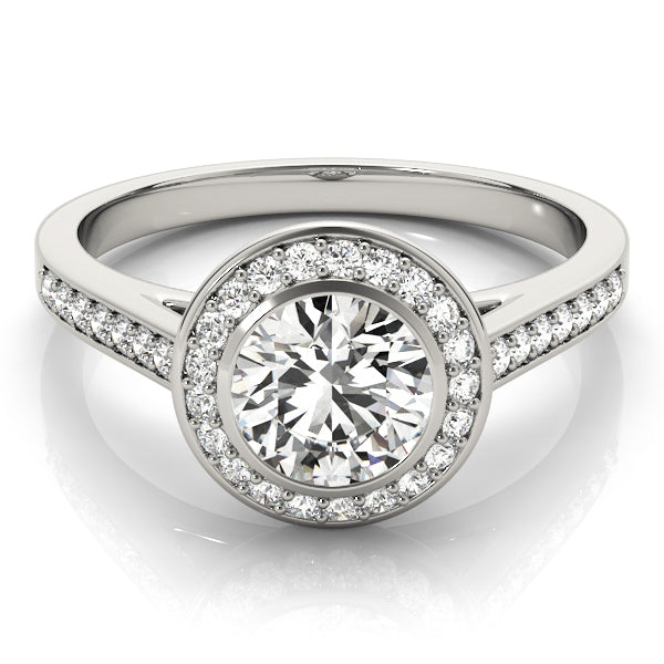 Round Halo Diamond Engagement Ring · 1.25 ct tw