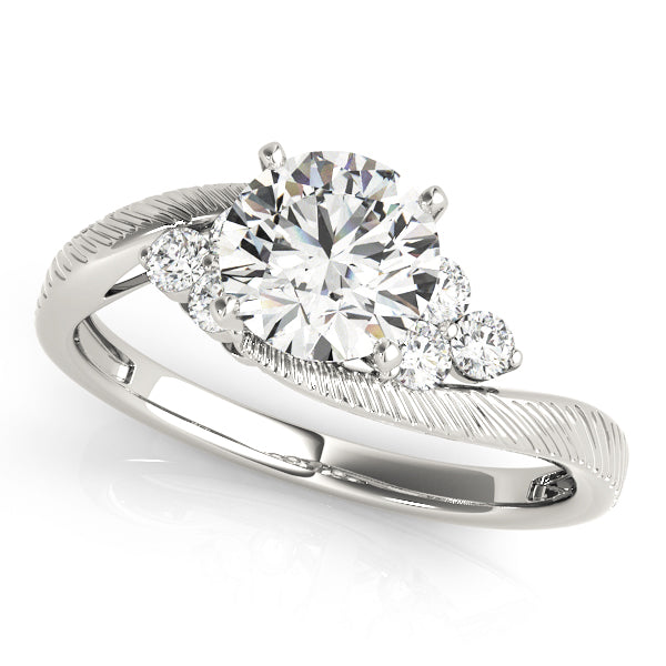 Cluster Sides Diamond Engagement Ring · 0.18 ct tw