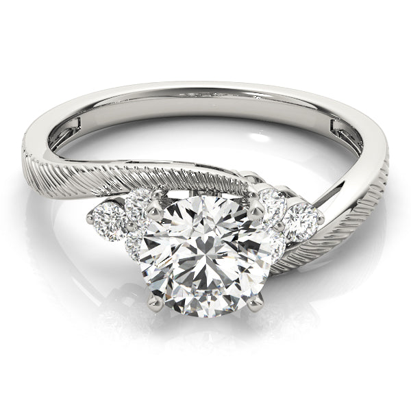 Cluster Sides Diamond Engagement Ring · 0.18 ct tw