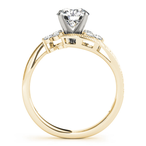 Cluster Sides Diamond Engagement Ring · 0.18 ct tw