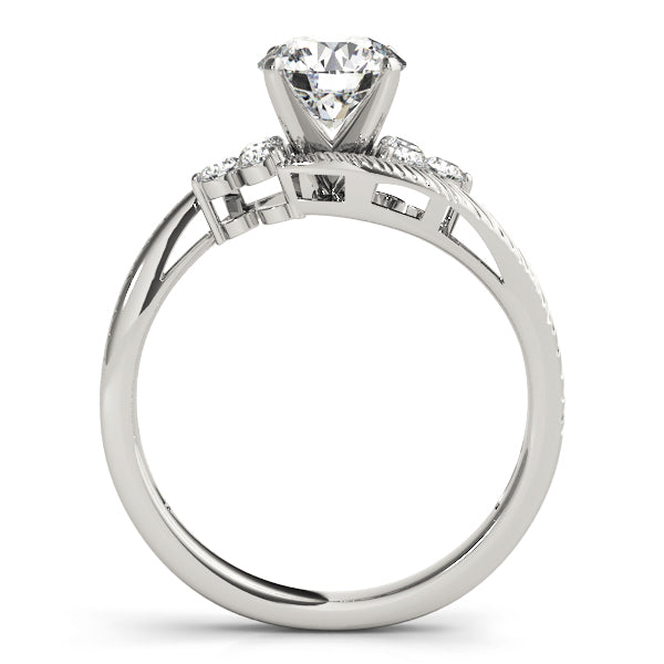 Cluster Sides Diamond Engagement Ring · 0.18 ct tw