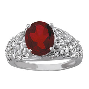 Oval Gemstone Fashion Ring · 0.20 ct tw