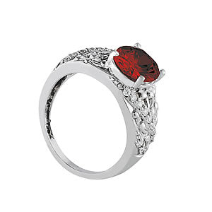 Oval Gemstone Fashion Ring · 0.20 ct tw