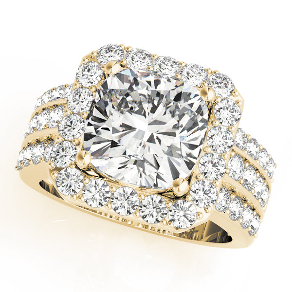 Cushion Halo Square Diamond Fashion Ring · 1.02 ct tw