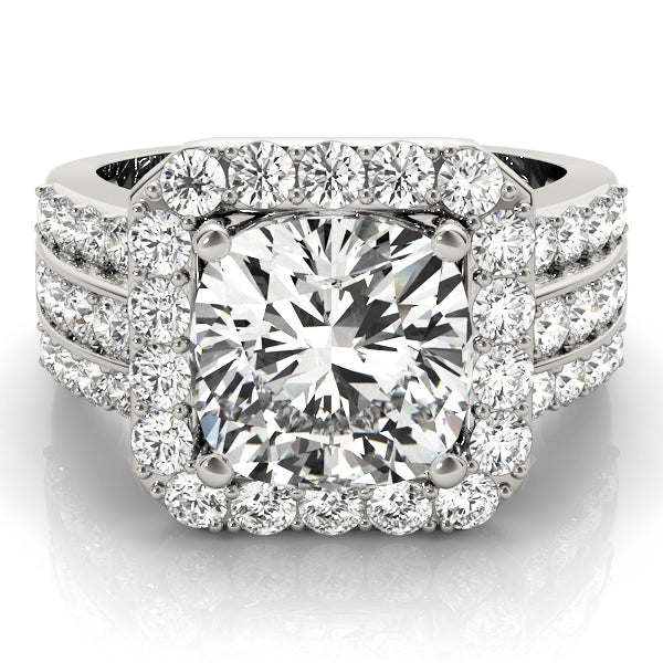 Cushion Halo Square Diamond Fashion Ring · 1.02 ct tw