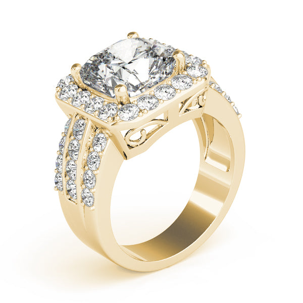 Cushion Halo Square Diamond Fashion Ring · 1.02 ct tw