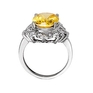 Oval Gemstone Fashion Ring · 0.12 ct tw