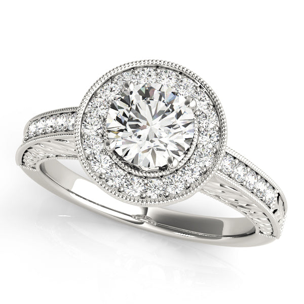 Round Halo Diamond Fashion Ring · 1.08 ct tw