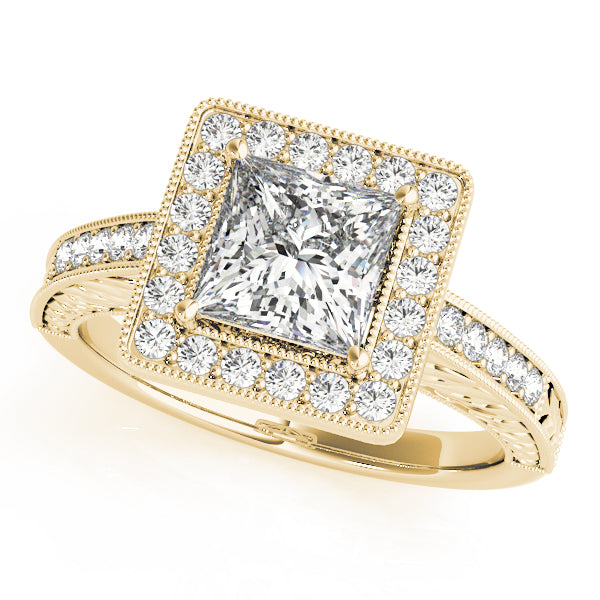 Square Halo & Cushion Diamond Fashion Ring · 1.01 ct tw
