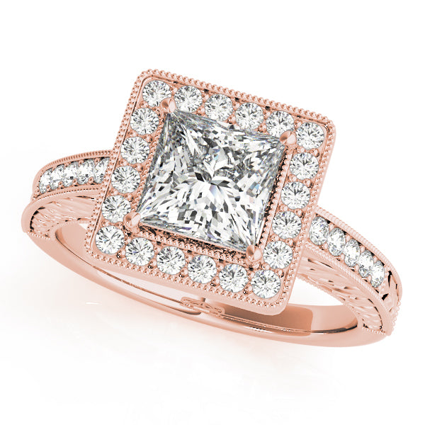 Square Halo & Cushion Diamond Fashion Ring · 1.01 ct tw