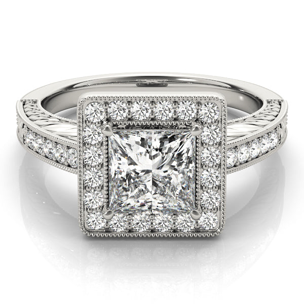 Square Halo & Cushion Diamond Fashion Ring · 1.01 ct tw