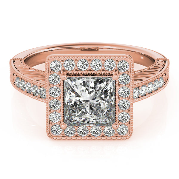 Square Halo & Cushion Diamond Fashion Ring · 1.01 ct tw