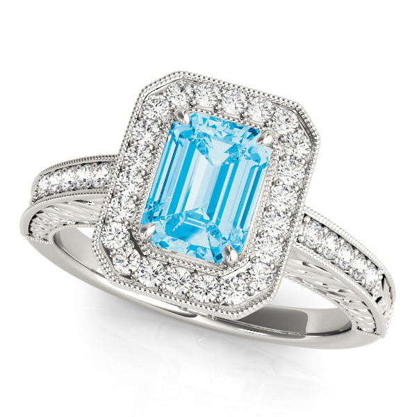 Emerald Halo Diamond Fashion Ring · 0.34 ct tw