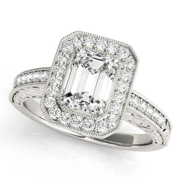 Emerald Halo Diamond Fashion Ring · 0.88 ct tw