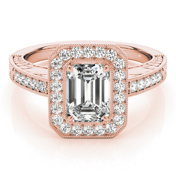 Emerald Halo Diamond Fashion Ring · 0.34 ct tw
