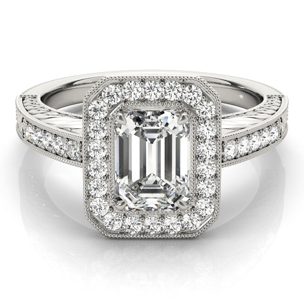 Emerald Halo Diamond Fashion Ring · 0.32 ct tw