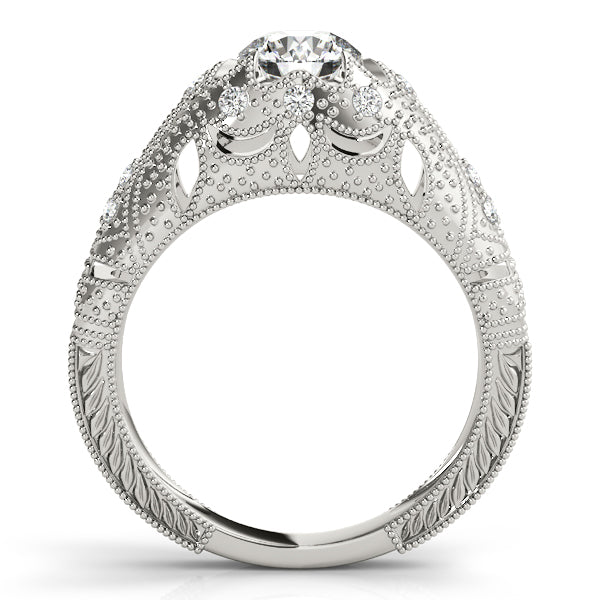 Round Antique Diamond Engagement Ring · 0.89 ct tw