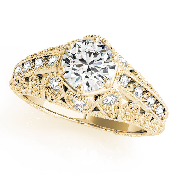 Round Antique Diamond Engagement Ring · 0.91 ct tw