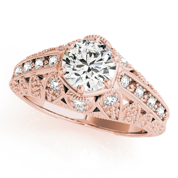 Round Antique Diamond Engagement Ring · 0.91 ct tw