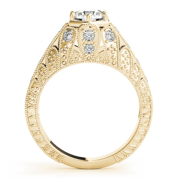 Round Antique Diamond Engagement Ring · 0.91 ct tw