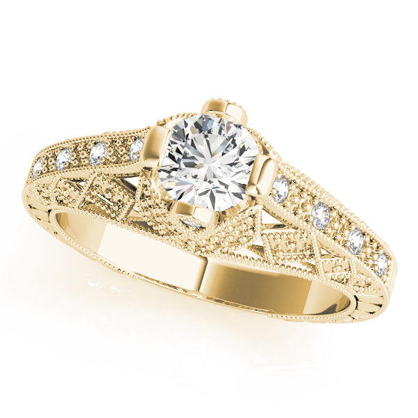 Round Antique Diamond Engagement Ring · 0.60 ct tw