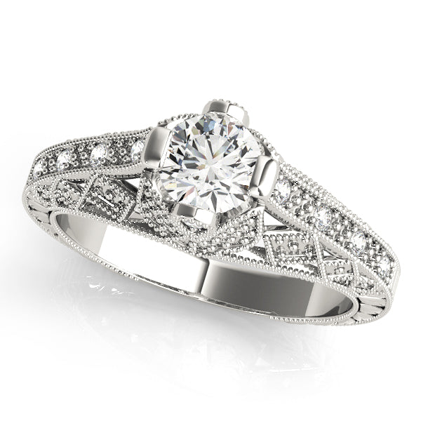 Round Antique Diamond Engagement Ring · 0.60 ct tw