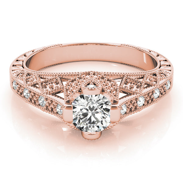 Round Antique Diamond Engagement Ring · 0.60 ct tw