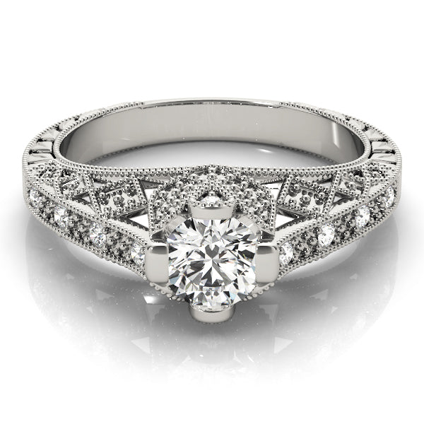 Round Antique Diamond Engagement Ring · 0.60 ct tw