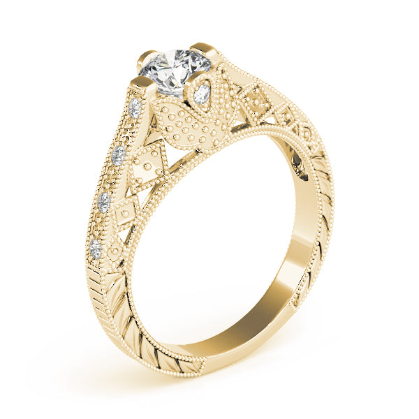 Round Antique Diamond Engagement Ring · 0.60 ct tw