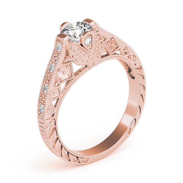 Round Antique Diamond Engagement Ring · 0.60 ct tw
