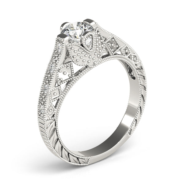 Round Antique Diamond Engagement Ring · 0.60 ct tw