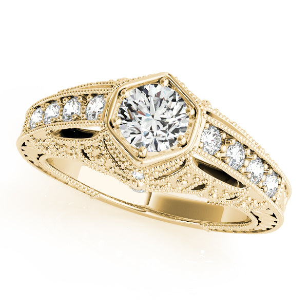 Round Antique Diamond Engagement Ring · 0.60 ct tw